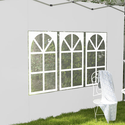 Side Panels, Sidewalls Replacement with Window for 9.8' x 9.8' or 9.8' x 13.1' Pop Up Canopy, 2 Pack, White Gazebo Canopy Replacement   at Gallery Canada