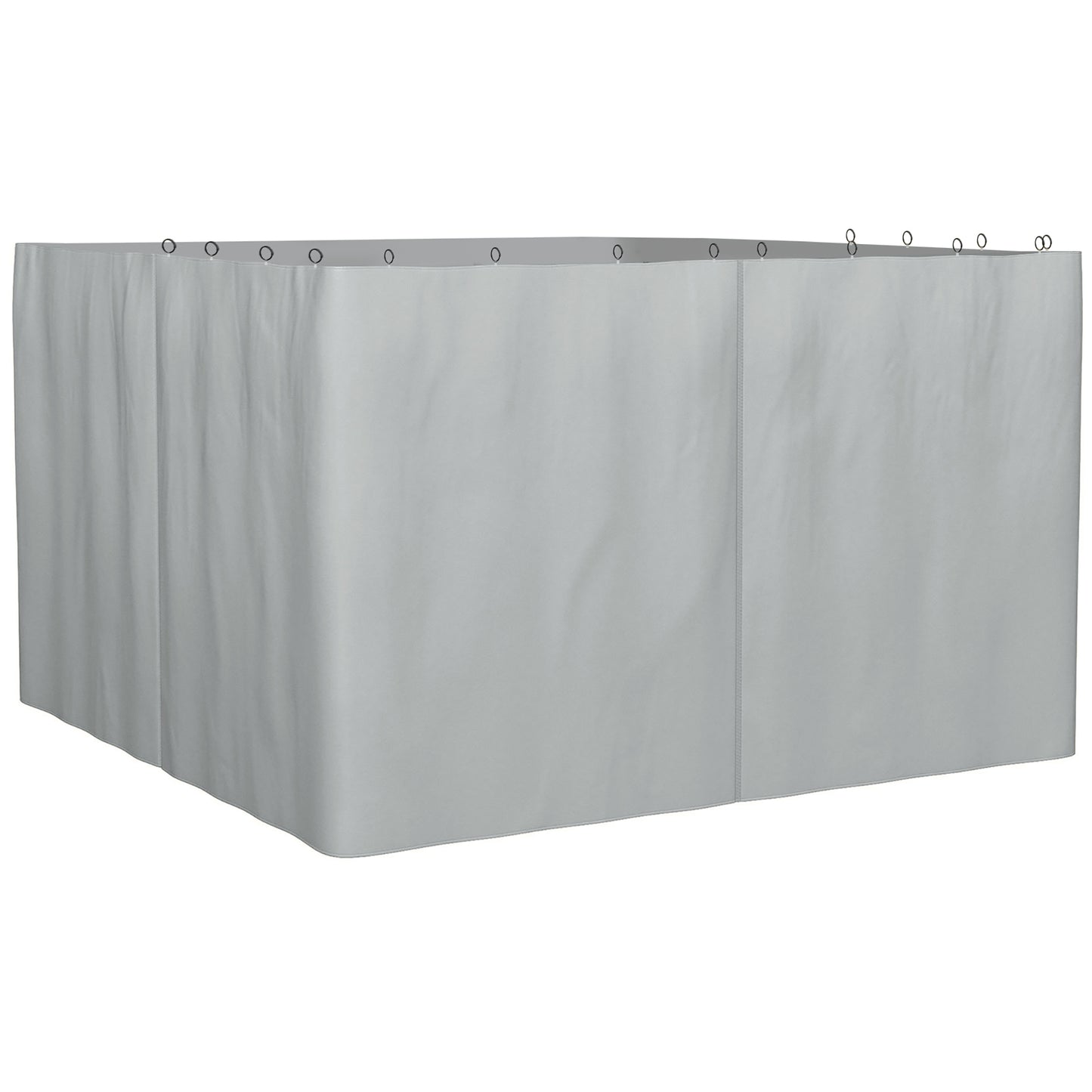 4-Panel Universal Gazebo Privacy Curtains with Zipper for 10' x 13' Canopy, Hooks Included, Grey Gazebo Sidewalls Light Grey  at Gallery Canada