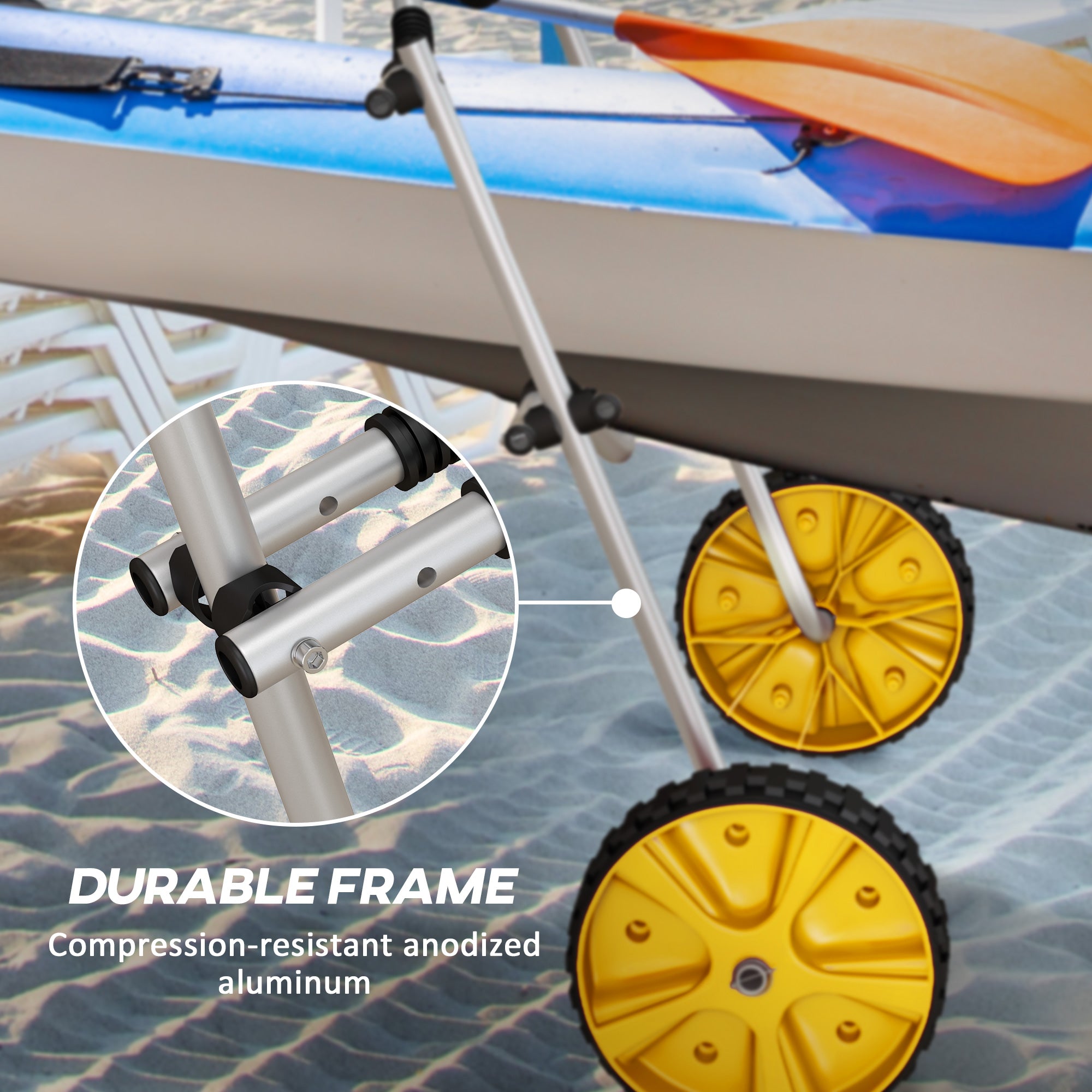 Alumnium Kayak Cart Dolly, Kayak Wheels with Adjustable Height and Width, for Kayaks, Canoes, Paddleboards Kayak Carts   at Gallery Canada