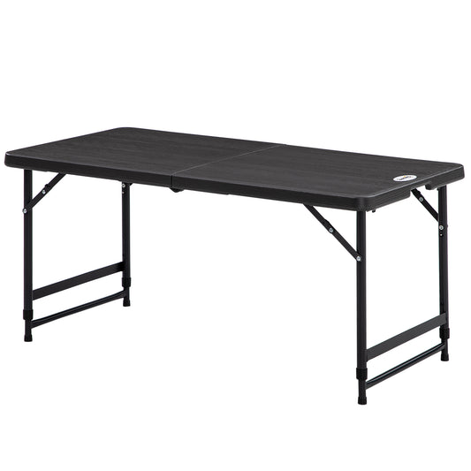 Foldable Patio Dining Table for 4, Height Adjustable Outdoor Table for Garden Lawn Backyard, Dark Grey Patio Dinning Tables Multi Colour  at Gallery Canada