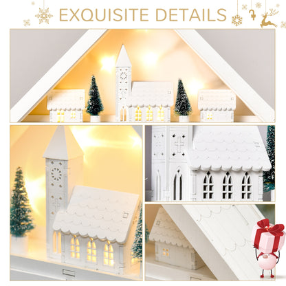 Wooden Christmas Advent Calendar, 2023 Light Up advent calendar White Christmas Advent Calendars   at Gallery Canada