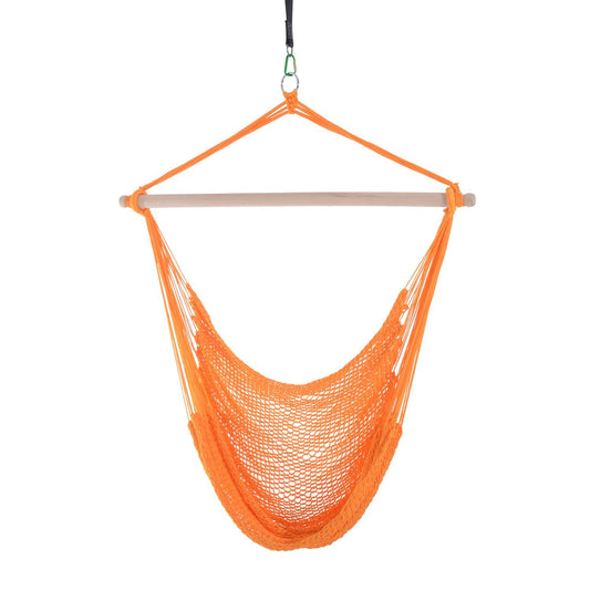 Portable Hammock Chair, Hanging Woven Hammock Swing Chair Sleeping Bed for Outdoor Garden Yard Camping, Orange - Gallery Canada