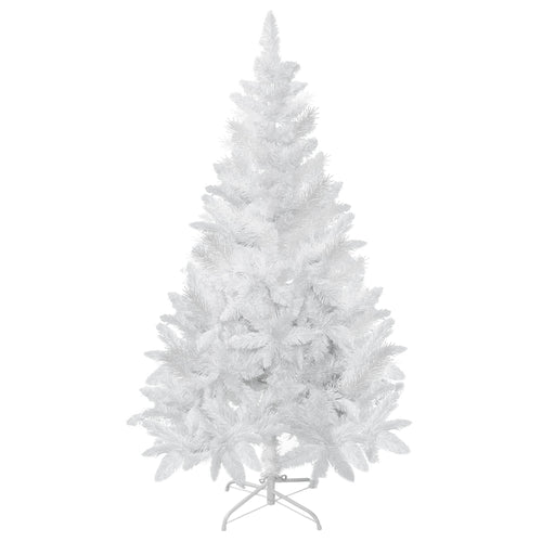 5ft Artificial Christmas Tree with Pine Realistic Branches, Auto Open, for Indoor Decoration, White