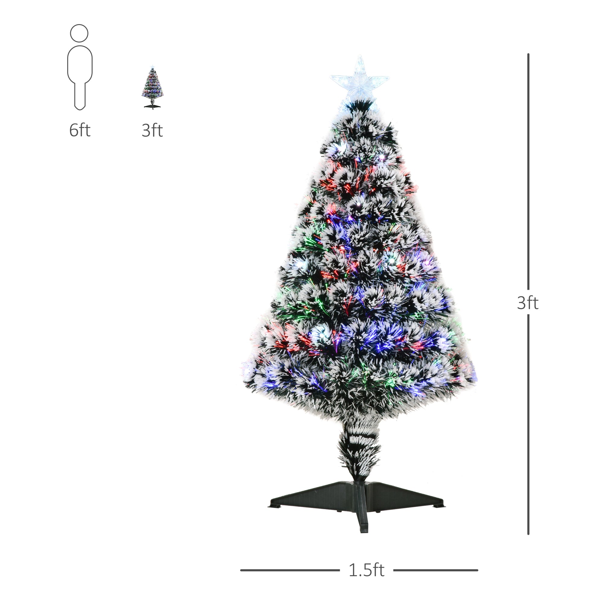 3ft Pre-Lit LED Optical Fiber Christmas Tree w/ Stand Pre Lit Christmas Trees   at Gallery Canada