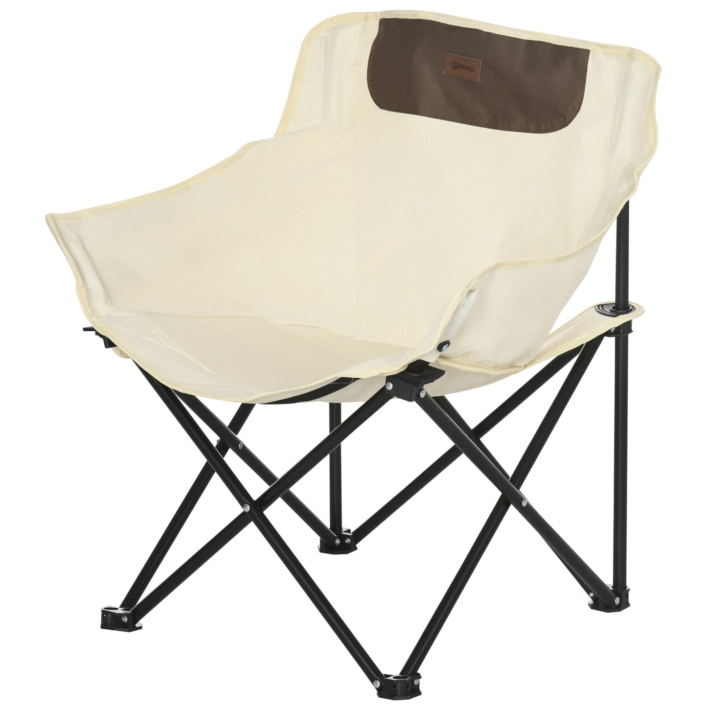 Portable Camping Chair, Lightweight Folding Chair for Adults with Carry Bag, Side Pocket for Hiking, Backpacking, White Picnic Tables & Camping Chairs White  at Gallery Canada