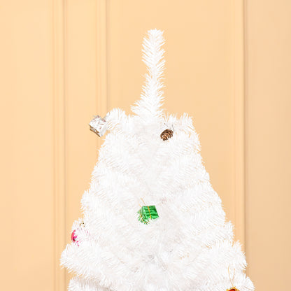 5.9ft Artificial Christmas Tree Xmas Holidays Décor with Ornament White White Christmas Trees   at Gallery Canada