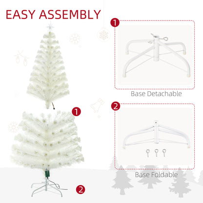 6FT Artificial Tree Multi-Colored Pre-Lit Home Christmas Decoration White Artificial Christmas Trees   at Gallery Canada