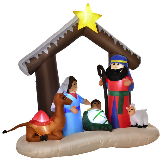 6ft Christmas Inflatable Decoration with Bible Arch of Jesus' Birth Easy Set-Up Blow UP Decoration for Holiday Yard - Gallery Canada