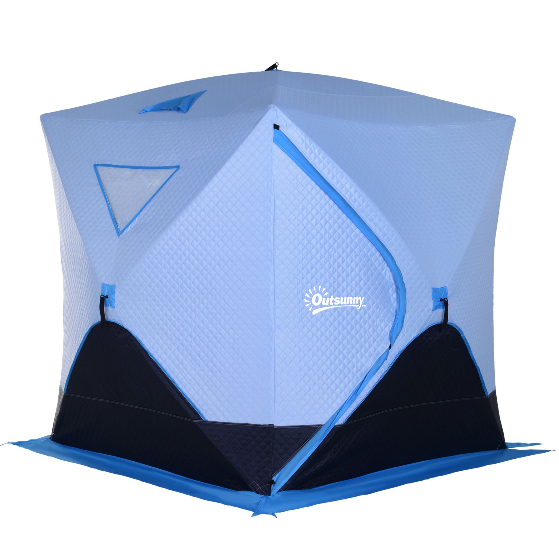 4-Person Pop-up Ice Fishing Tent, Insulated Ice Fishing Shelter with Ventilation Windows, Double Doors and Carry Bag, for Low-Temp -22℉ Ice Fishing Tents Multi Colour  at Gallery Canada