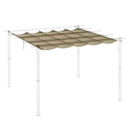 Retractable Replacement Pergola Canopy for 9.8' x 9.8' Pergola, Pergola Cover Replacement, Tan Gazebo Canopy Replacement   at Gallery Canada