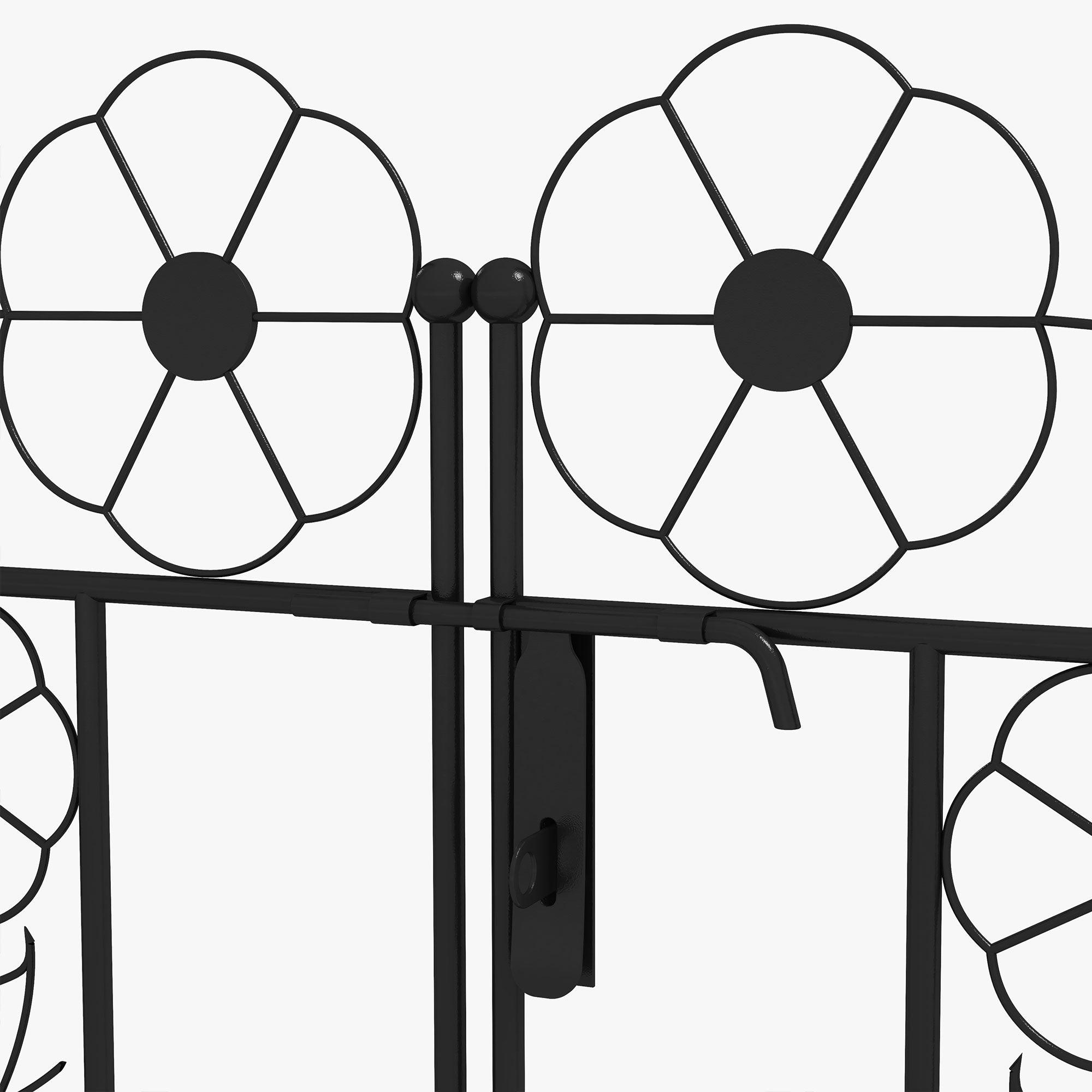 7.5FT Metal Garden Arbor with Double Gate, Arch Trellis for Climbing Vine Plants, Outdoor Wedding, Decoration, Black Garden Arches   at Gallery Canada