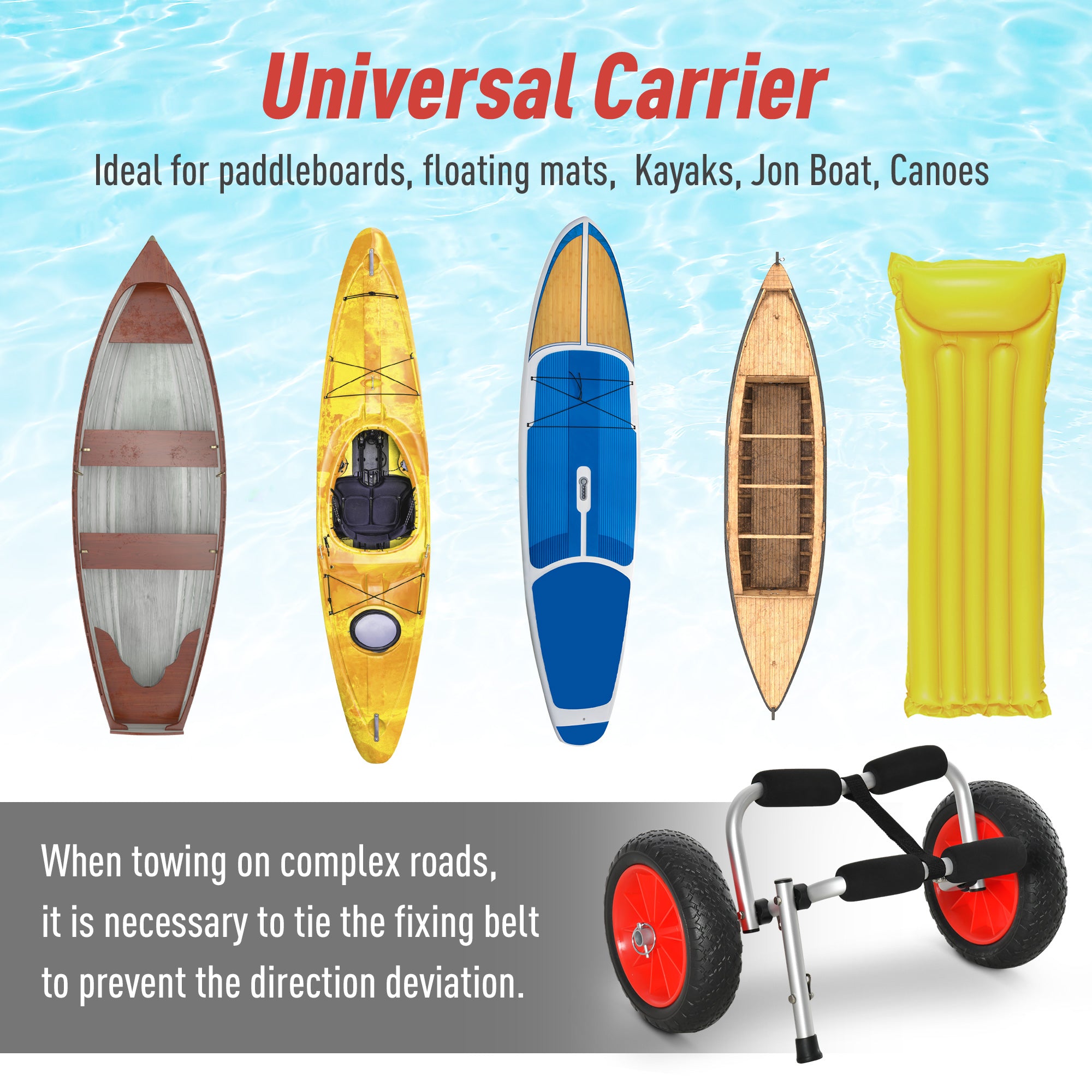 Rolling Kayak Cart Kayak Cart Dolly Transporter for Cleaning, Storing, &; Maintenance with Aluminum Frame &; Folding Design Kayak Carts   at Gallery Canada