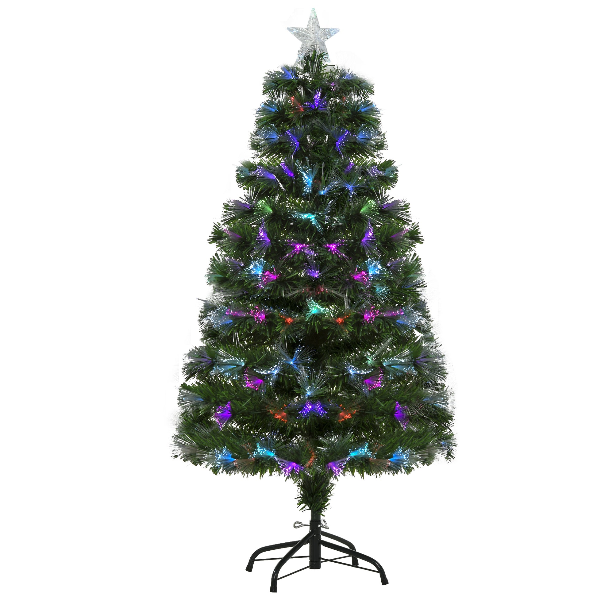 4ft Pre-Lit Optic Fiber Xmas Tree Artificial Spruce Tree Top Star Artificial Christmas Trees Options  at Gallery Canada