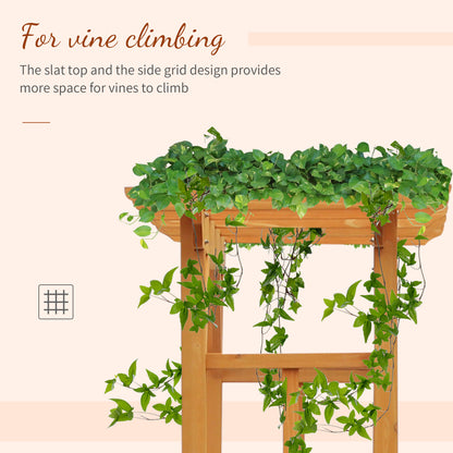 85" Wooden Outdoor Garden Arbor, Garden Arch Trellis for Climbing Vines for Wedding and Ceremony - Orange - Gallery Canada