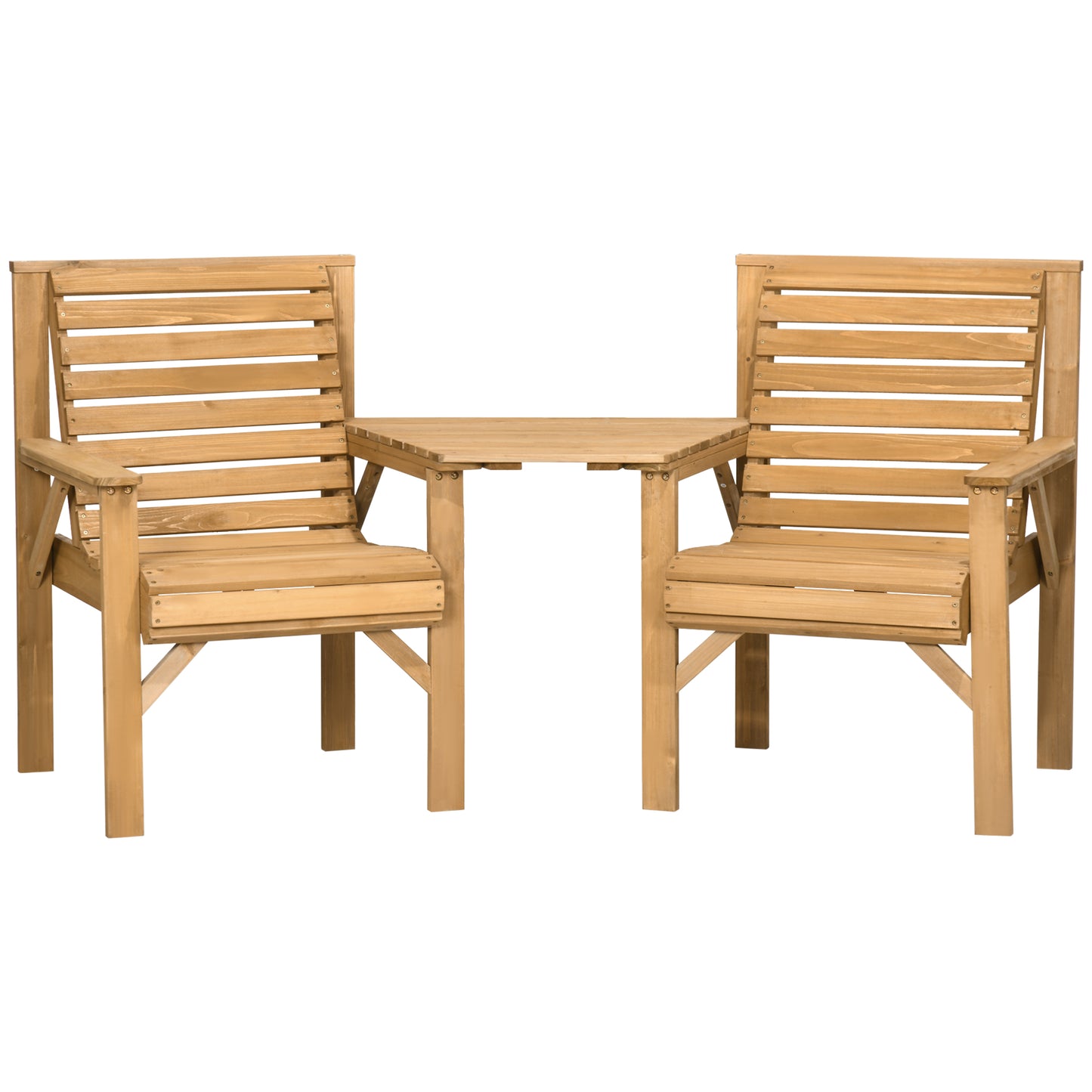 3Pcs Outdoor Bench Set for Backyard, Balcony, Light Brown Outdoor Benches Light Brown  at Gallery Canada