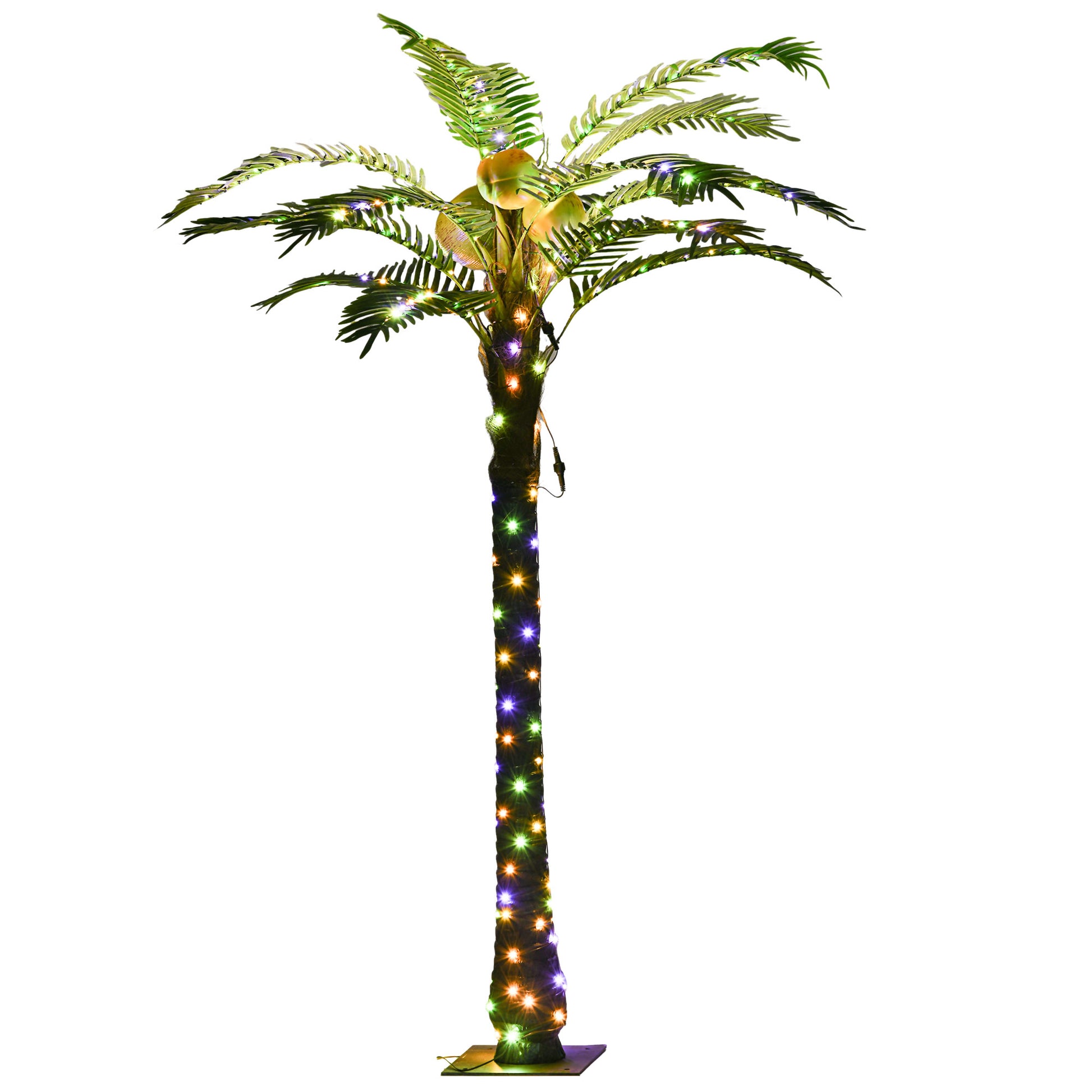 6FT Artificial Light Up Palm Tree Lighted Tropical Fake Tree with Remote 240 Lights 3 Coconuts for Outdoor Indoor Green Artificial Tree Light Green  at Gallery Canada