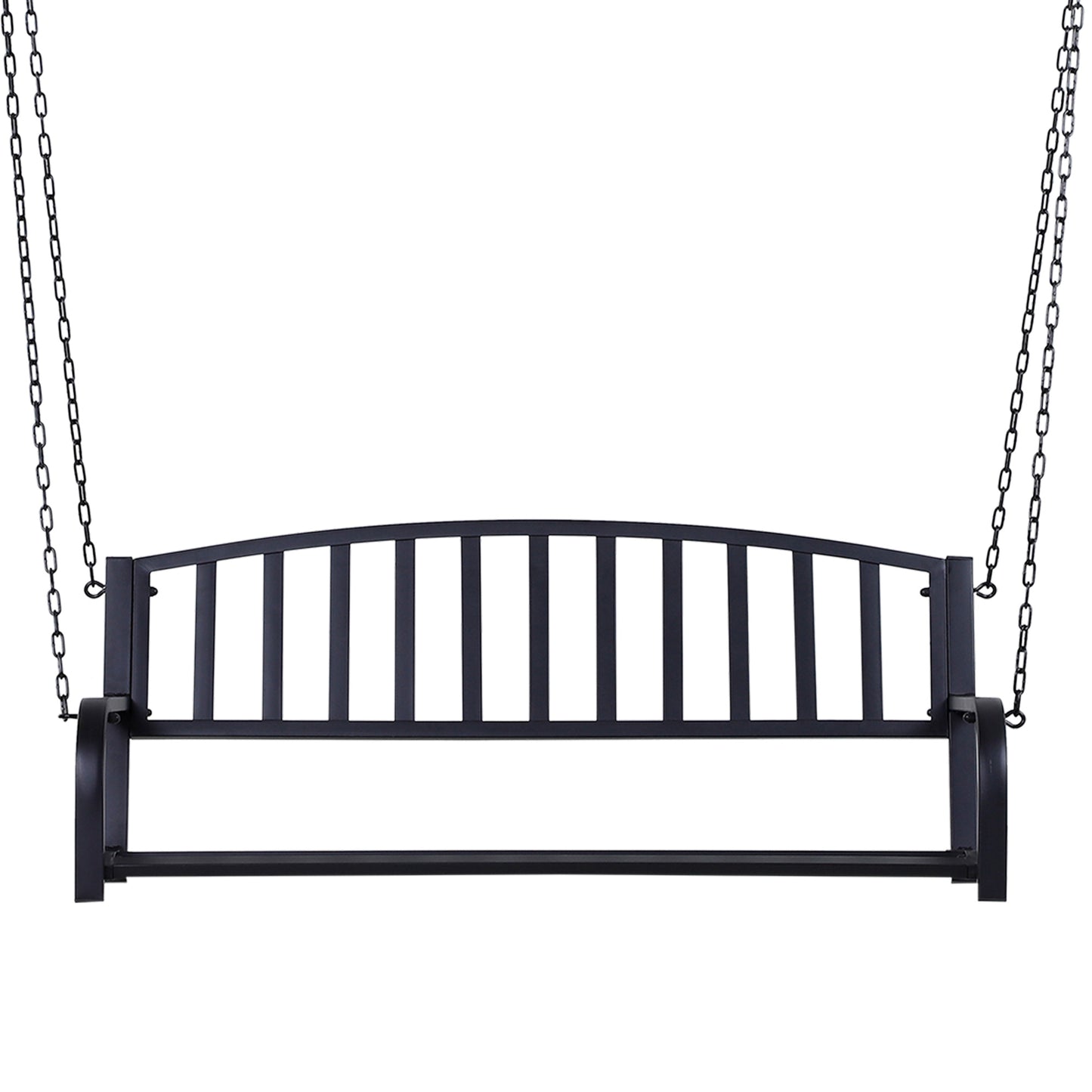 50" Porch Swing Patio Swing Chair Hanging Bench Outdoor Glider Chair with Chain Black Hanging Porch Swings   at Gallery Canada