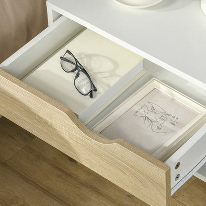 Set of 2 Bedside Table with Drawer and Shelf, Modern Nightstand, End Table for Bedroom Bedside Tables   at Gallery Canada