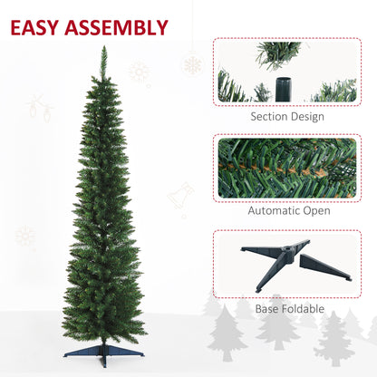 6’ PVC Unlit Slim Artificial Pencil Christmas Tree Holiday Décor Artificial Christmas Trees   at Gallery Canada