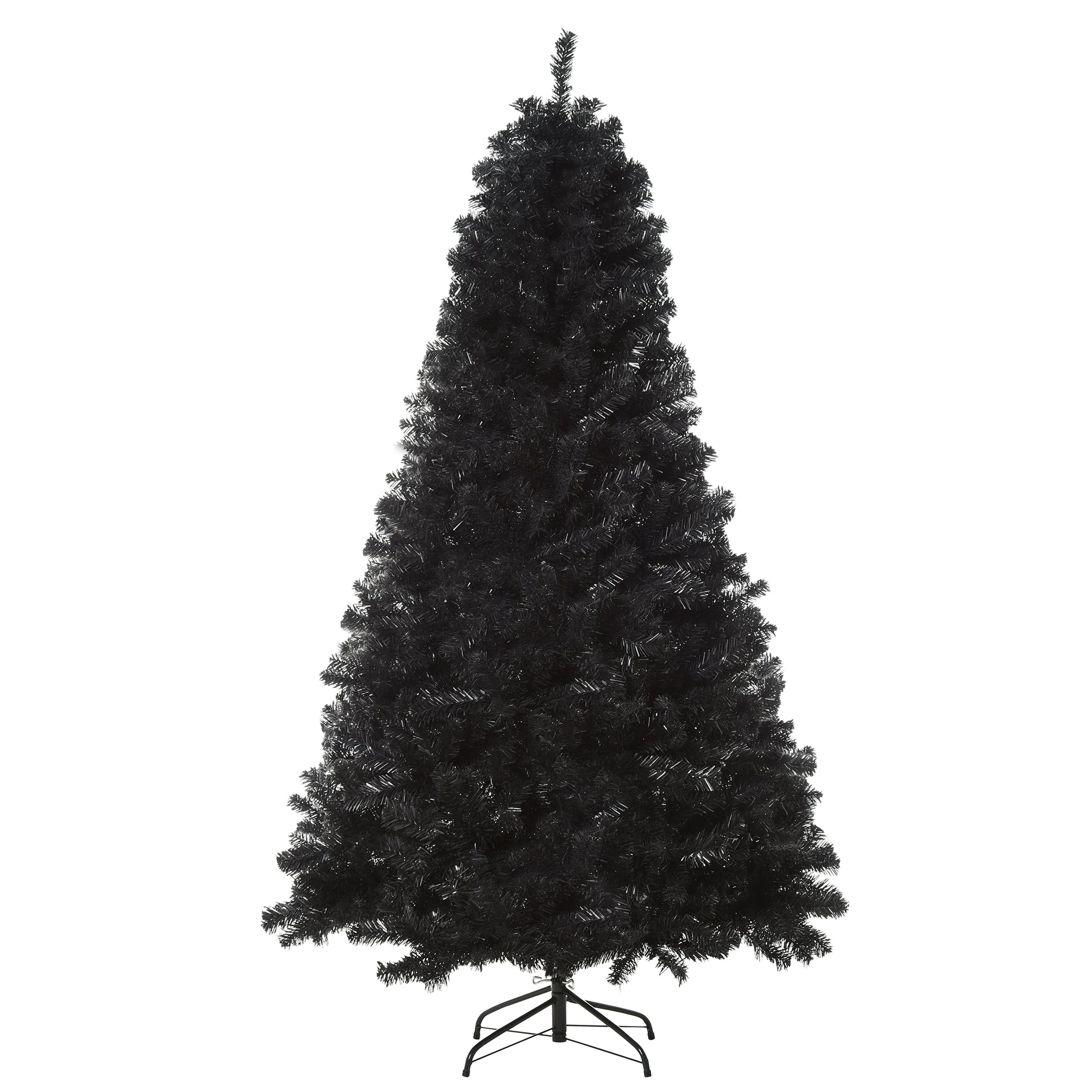 6ft Artificial Christmas Tree Unlit Douglas Fir with Realistic Branch Tips, Black Halloween Style Artificial Christmas Trees   at Gallery Canada