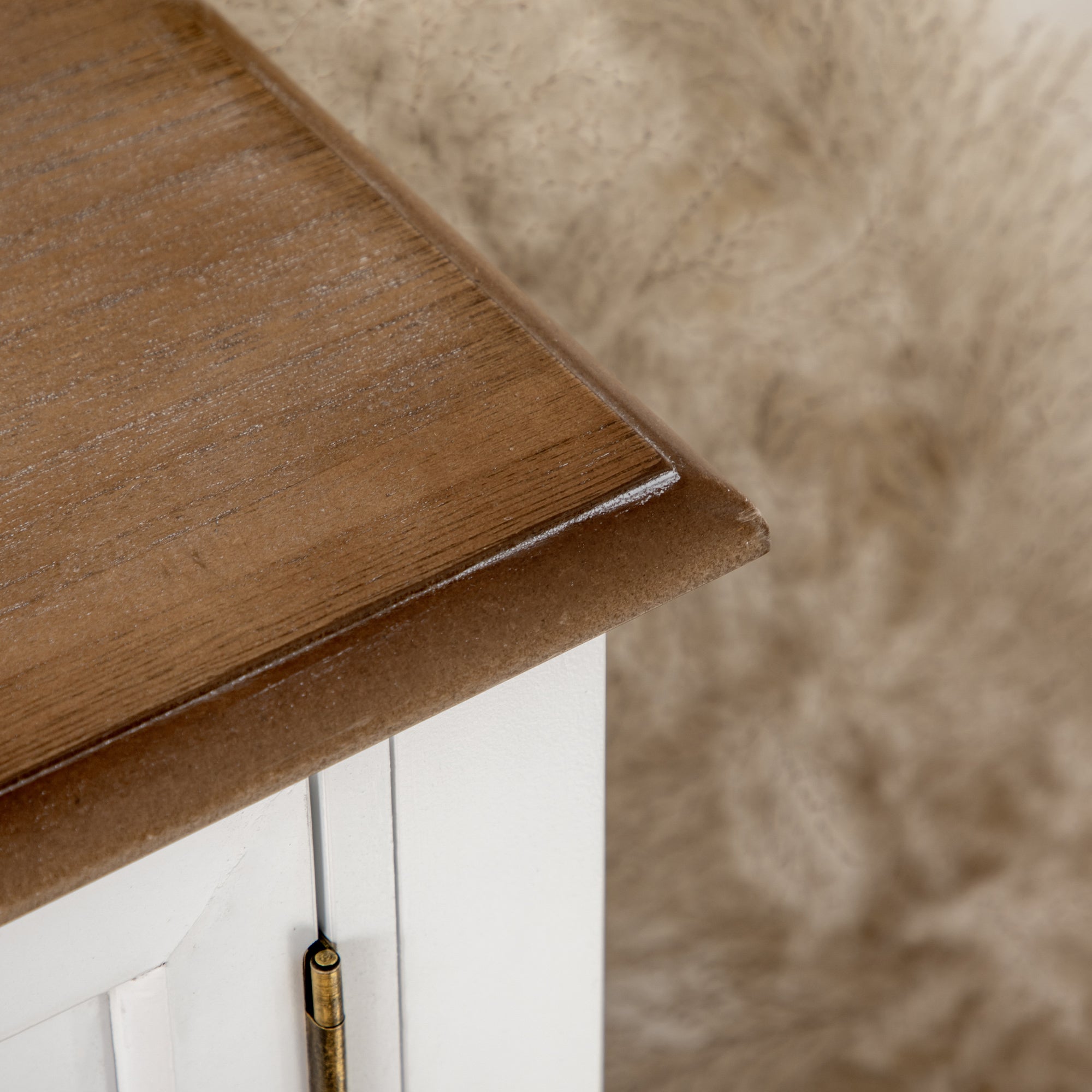 Vintage Console Table with 2 Drawers and Cabinets, Retro Sofa Table for Entryway, Living Room and Bedroom, White Console Tables   at Gallery Canada