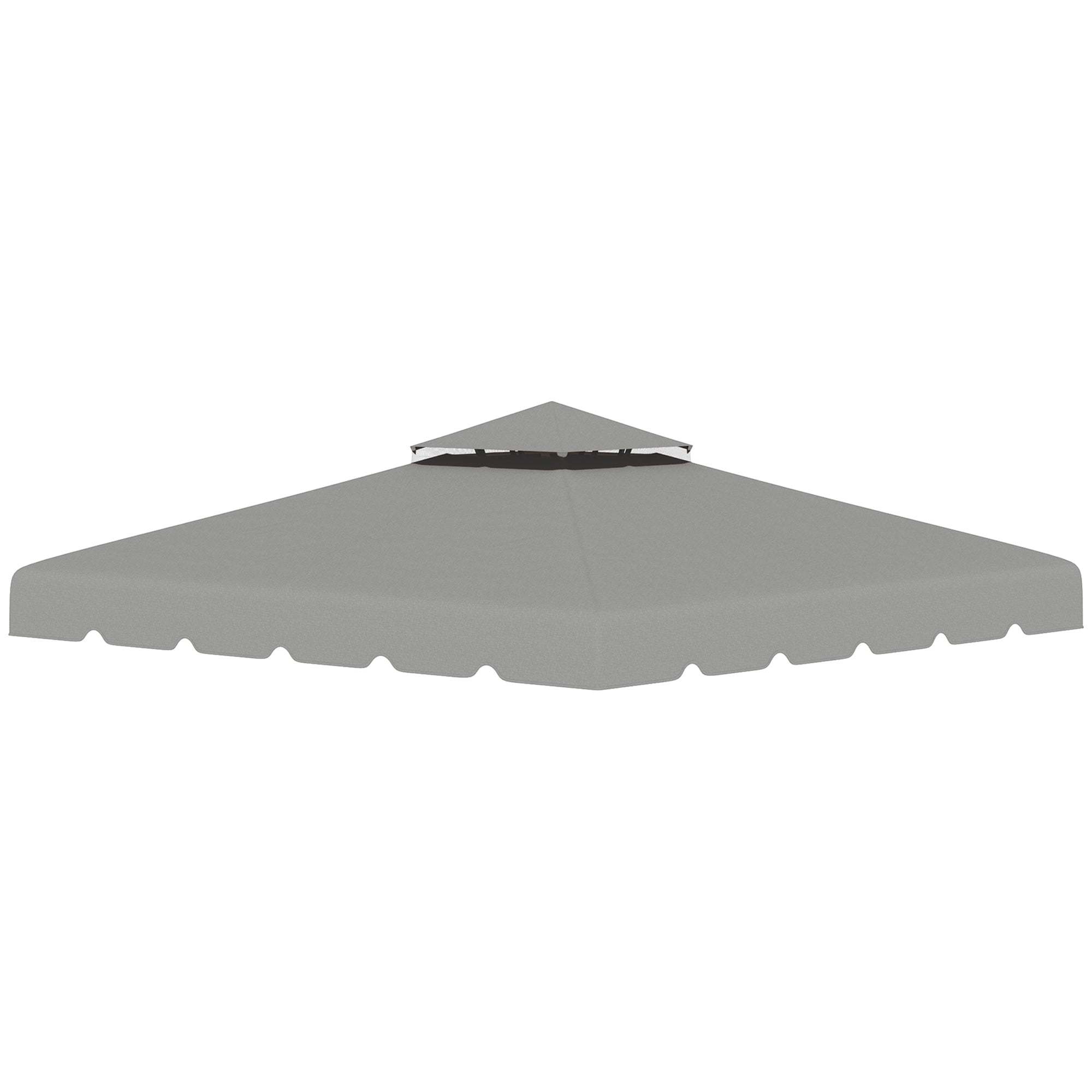 9.8' x 9.8' Gazebo Replacement Canopy, Gazebo Top Cover with Double Vented Roof for Garden Patio Outdoor (TOP ONLY), Grey Gazebo Canopy Replacement Light Grey  at Gallery Canada