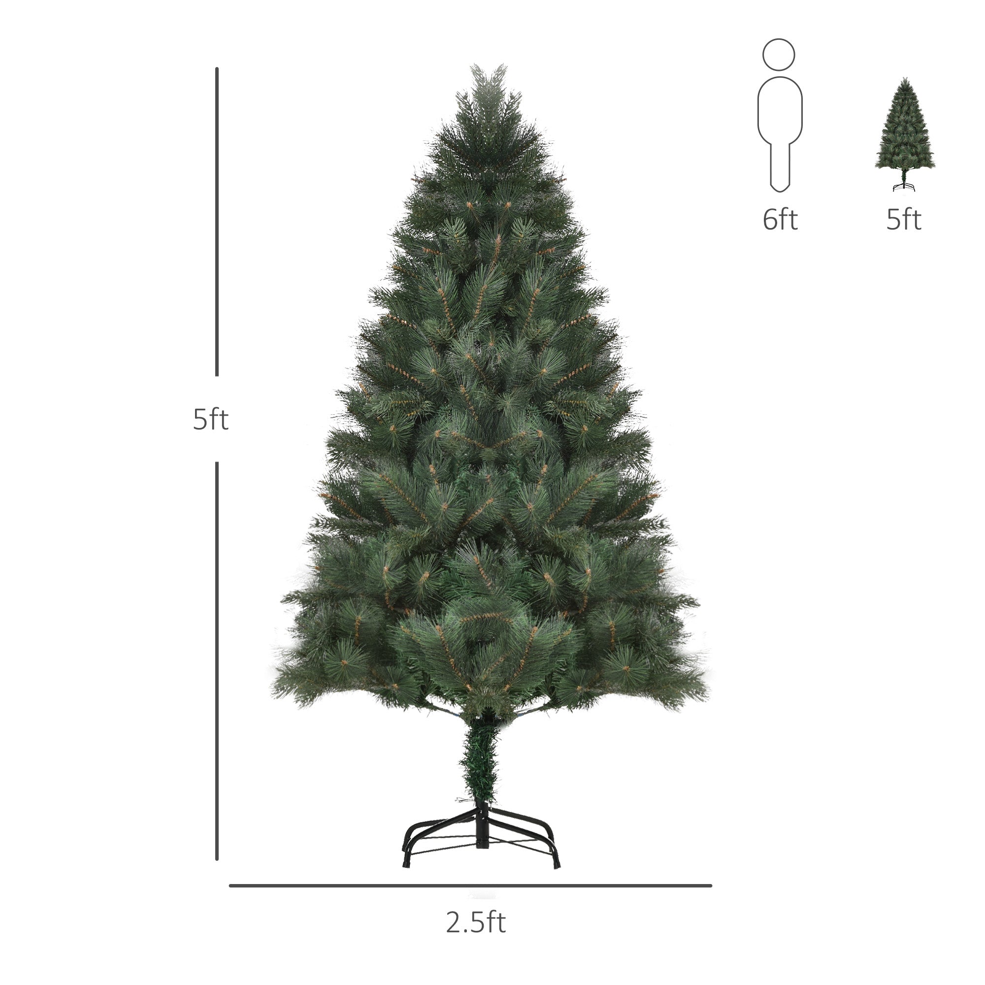 5FT Artificial Pop-Up Christmas Tree Holiday Home Decoration, Green for Party Artificial Christmas Trees   at Gallery Canada