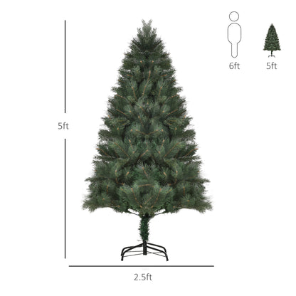 5FT Artificial Pop-Up Christmas Tree Holiday Home Decoration, Green for Party Artificial Christmas Trees   at Gallery Canada