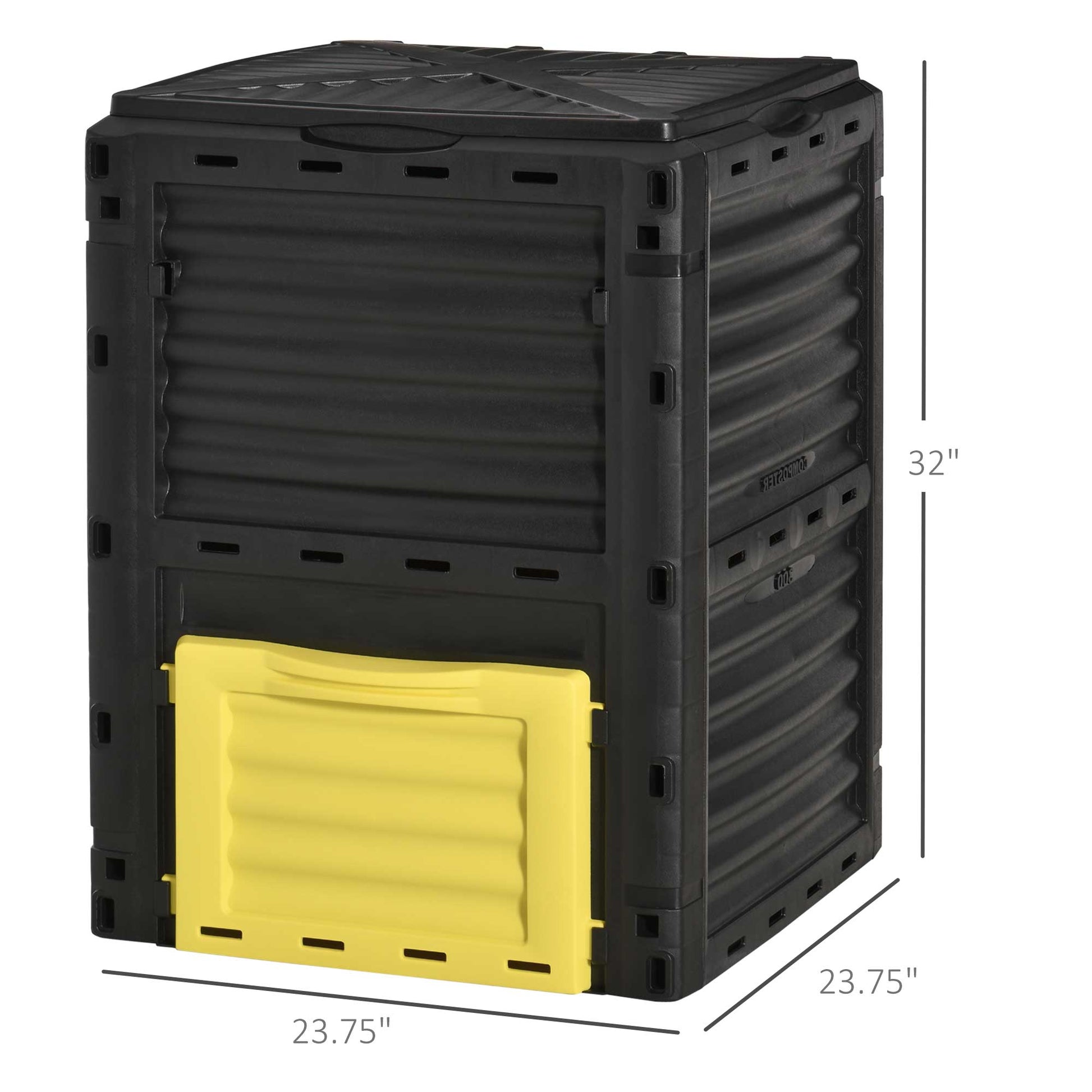 Garden Compost Bin Large Outdoor Compost Container 80 Gallon Fast Creation of Fertile Soil Aerating Compost Box, Yellow Outdoor Compost Bin   at Gallery Canada