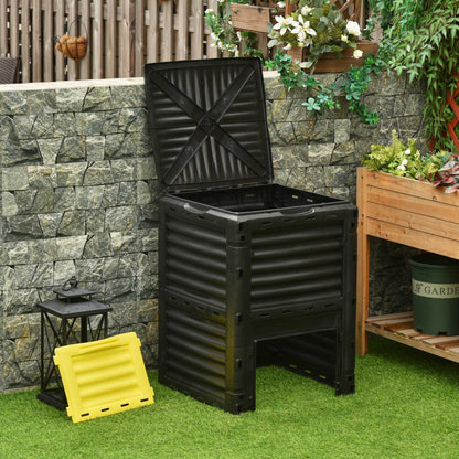 Garden Compost Bin Large Outdoor Compost Container 80 Gallon Fast Creation of Fertile Soil Aerating Compost Box, Yellow Outdoor Compost Bin   at Gallery Canada