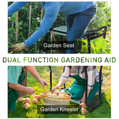 Garden Kneeler and Seat Stool, Folding Gardening Stool Kneeling Chair with Thicken Pad and Handles Garden Accessories   at Gallery Canada