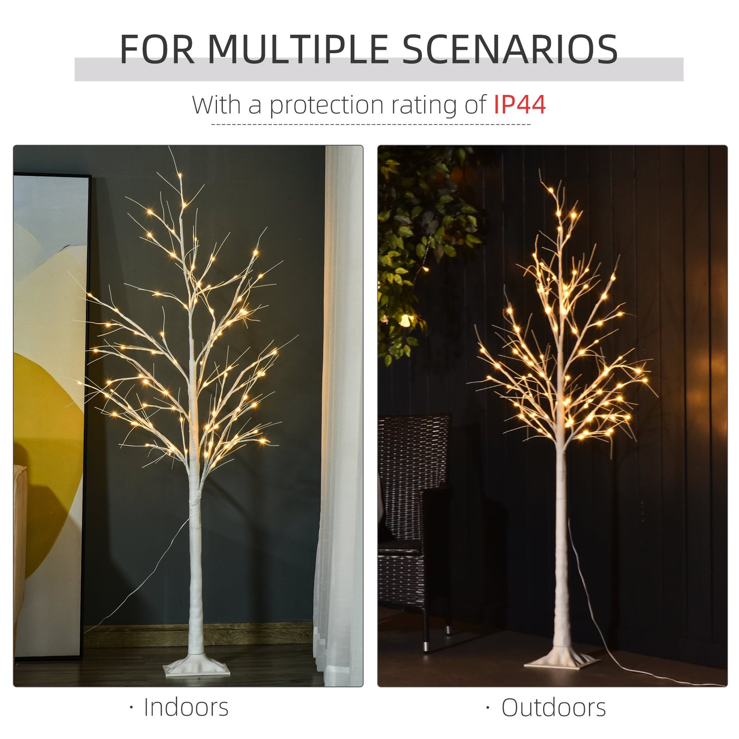 5FT Garden Birch Tree Light with 58 Warm LEDs and 8 Light Modes, DIY Artificial Tree Lamp for Outdoor and Indoor Birthday Wedding Party Artificial Tree Light   at Gallery Canada