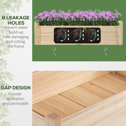 34"x34"x28" 2-Tier Raised Garden Bed Wooden Planter Box for Backyard, Patio to Grow Vegetables, Herbs, and Flowers Elevated Garden Beds   at Gallery Canada