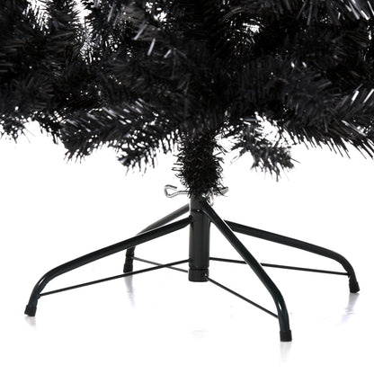 6ft Artificial Christmas Tree Unlit Douglas Fir with Realistic Branch Tips, Black Halloween Style - Gallery Canada
