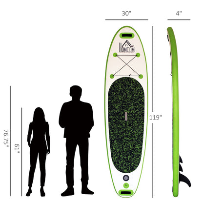 Lightweight Inflatable Paddle Board 120"x30"x4" with Accessories, Green Inflatable Paddle Boards Green  at Gallery Canada