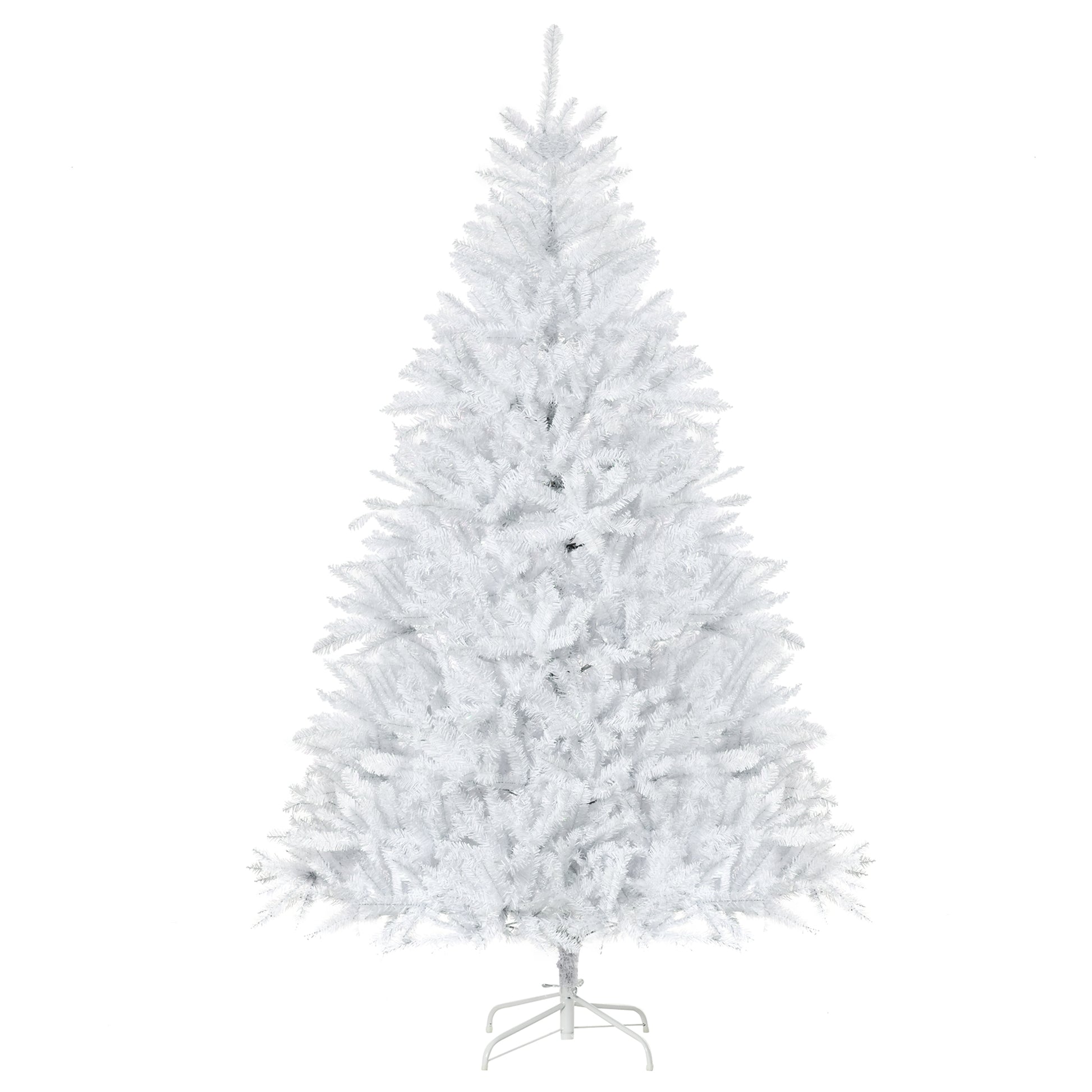 7FT Artificial Christmas Tree Holiday Xmas Tree with Foldable Feet Home Indoor Holiday Decoration White White Christmas Trees Multi Colour  at Gallery Canada