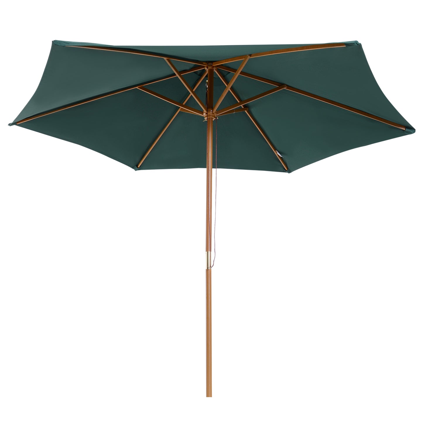 φ9' x 8' H Patio Umbrella, Market Umbrella with Hardwood Frame and Wind Vent, Outdoor Beach Parasol, Green Sun Umbrellas   at Gallery Canada