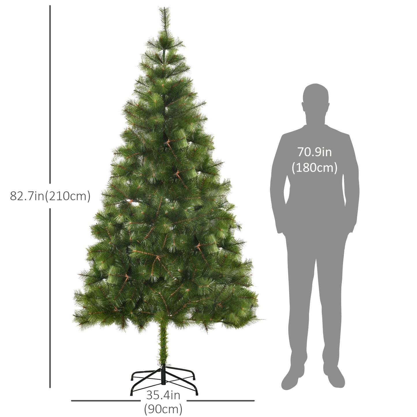 6.8 FT Christmas Tree Artificial Pine Tree Christmas Decoration 505 Branches Artificial Christmas Trees   at Gallery Canada