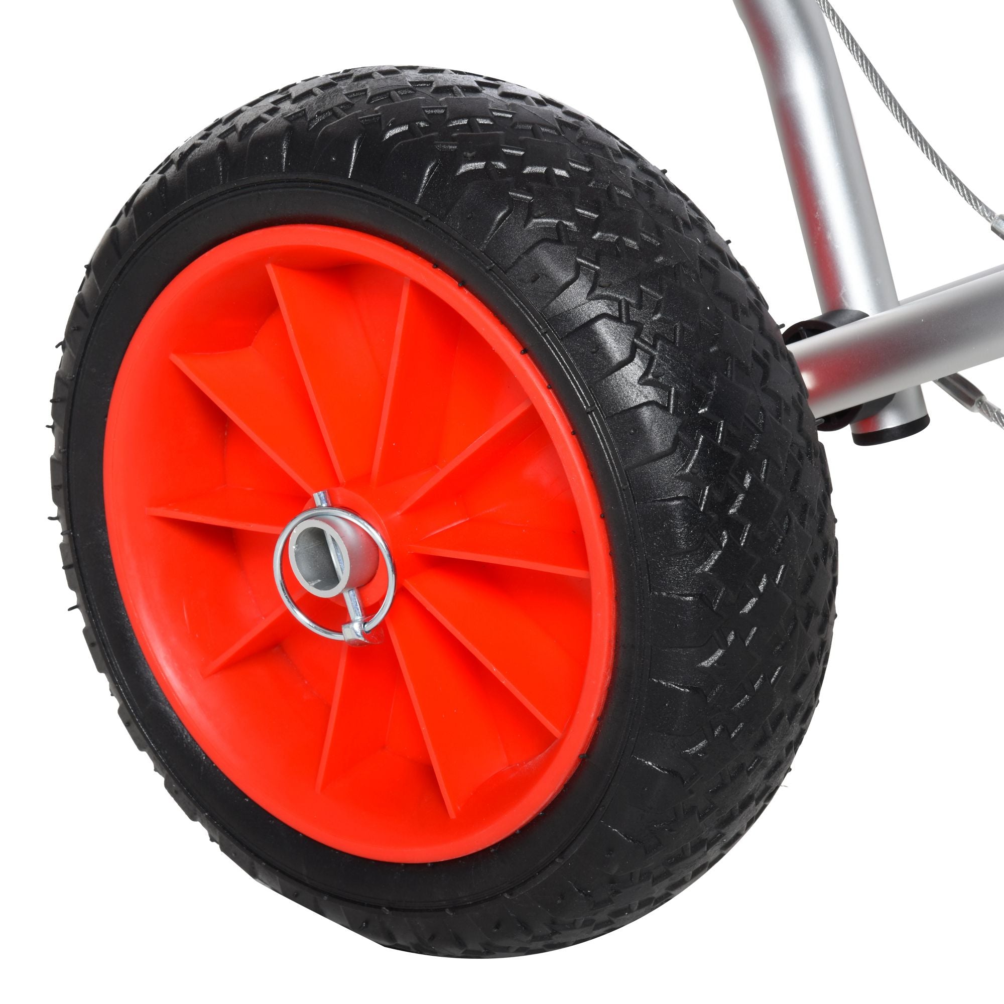 Kayak Cart Aluminum Boat Canoe Carrier Dolly Trolley Transport Trailer with Airless Beach Tires for Sand, Silver Kayak Carts   at Gallery Canada