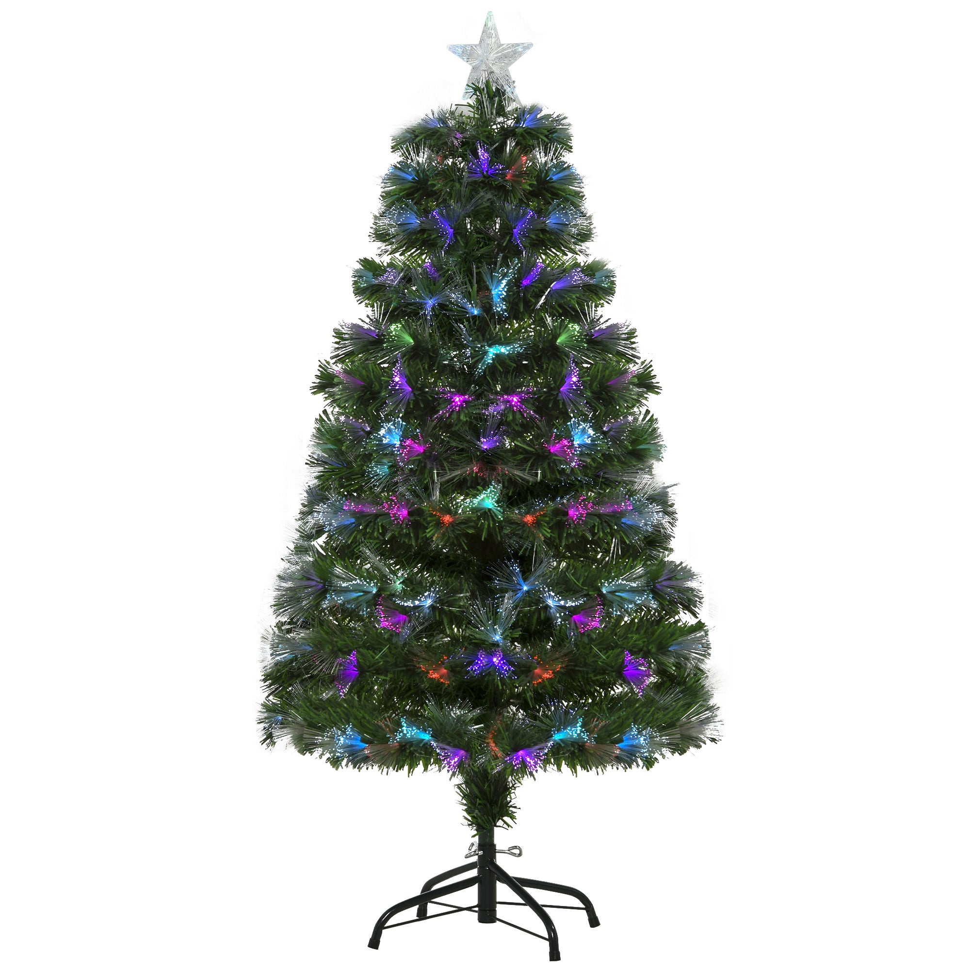 4ft Pre-Lit Optic Fiber Xmas Tree Artificial Spruce Tree Top Star Artificial Christmas Trees   at Gallery Canada