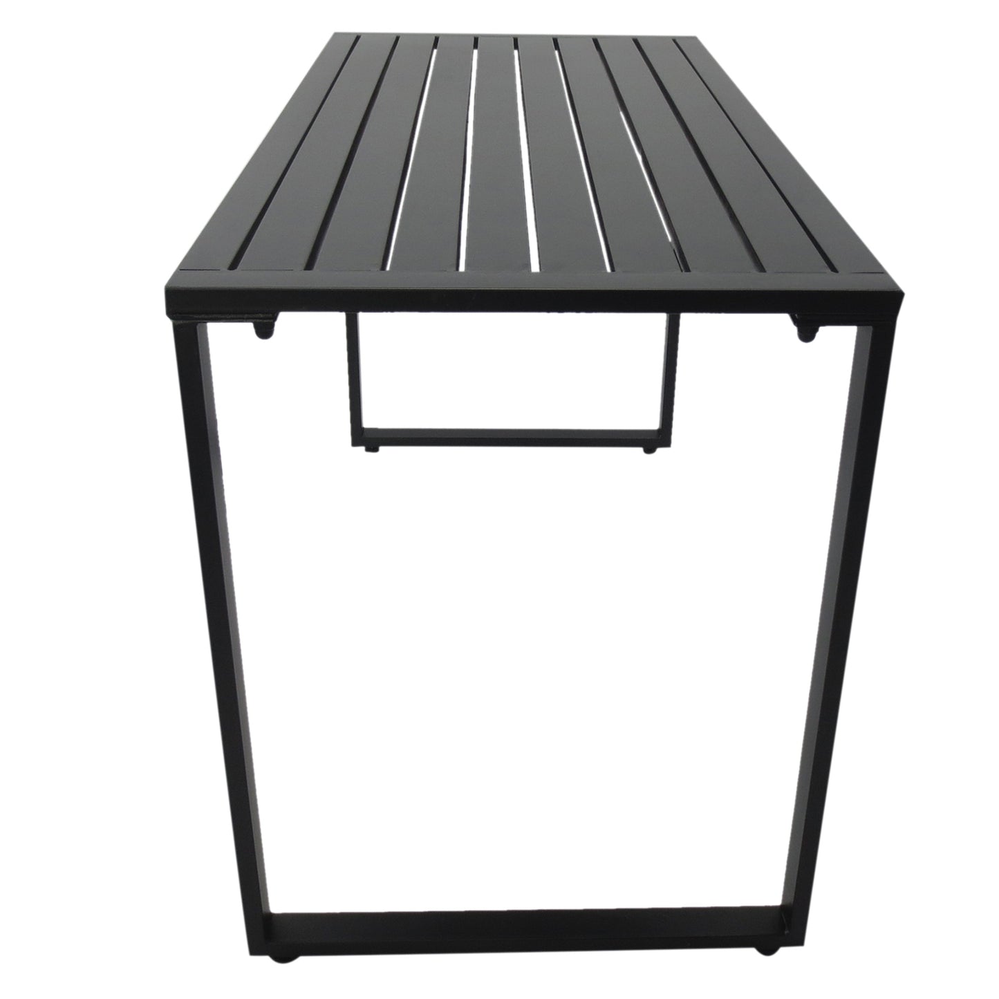 3 Pieces Outdoor Metal Picnic Table Set with 2 Benches, for Garden, Patio, Black Picnic Tables & Camping Chairs   at Gallery Canada