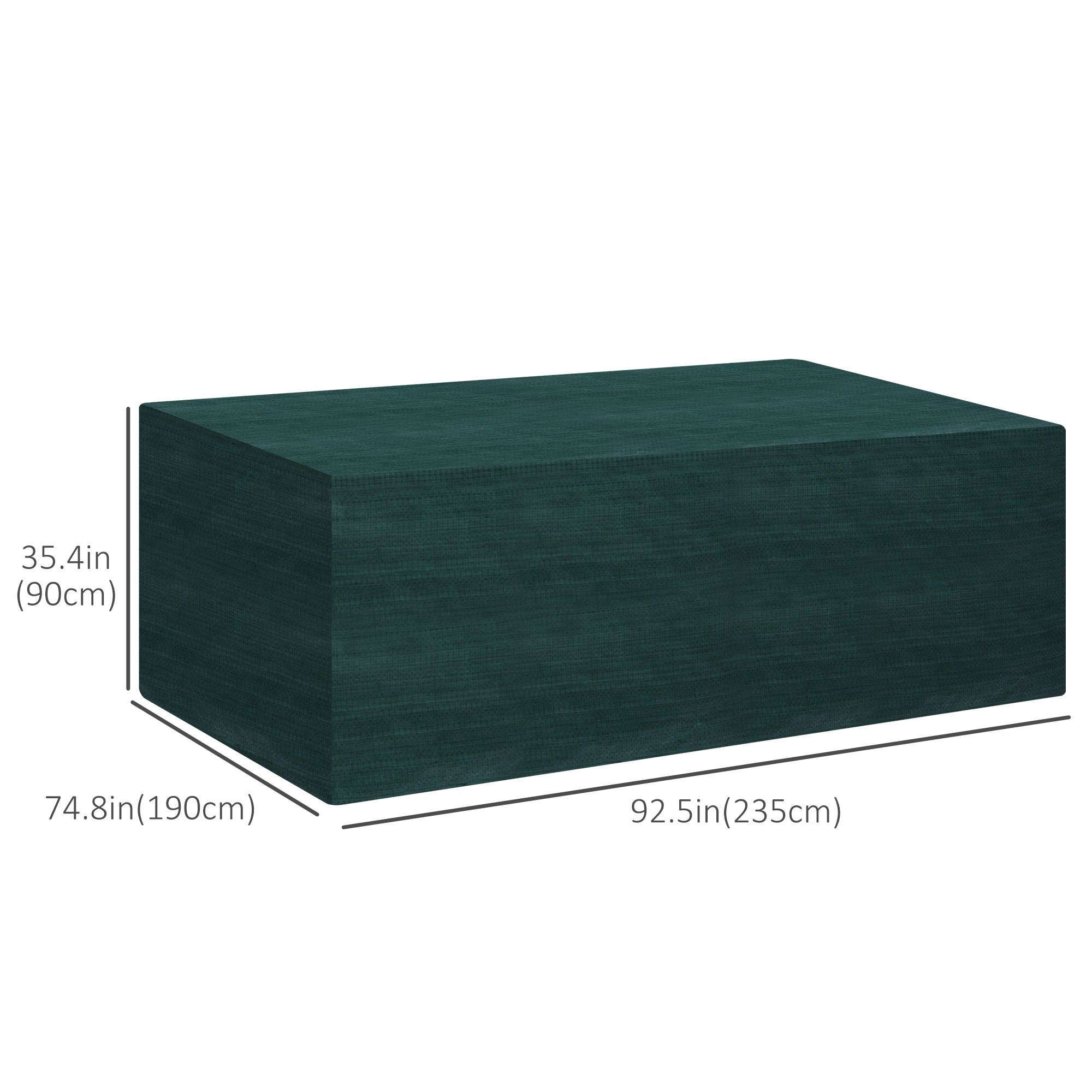 Large Patio Furniture Covers, Outdoor Furniture Covers, Garden Set Protector Waterproof Anti-UV Protection, Dark Green 92.5