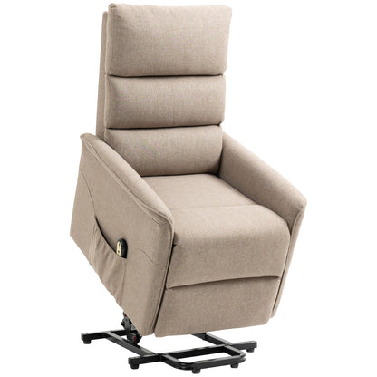 Lift Chair for Elderly, Power Chair Recliner with Remote Control, Side Pockets for Living Room, Brown Electric Power Lift Chairs Brown  at Gallery Canada