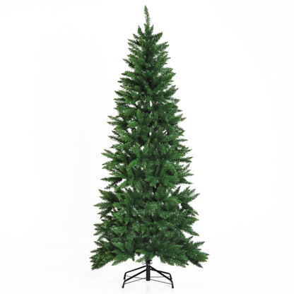 6.9ft Artificial Christmas Tree w/ Metal Stand Spruce Branch Tips Green Artificial Christmas Trees Green  at Gallery Canada