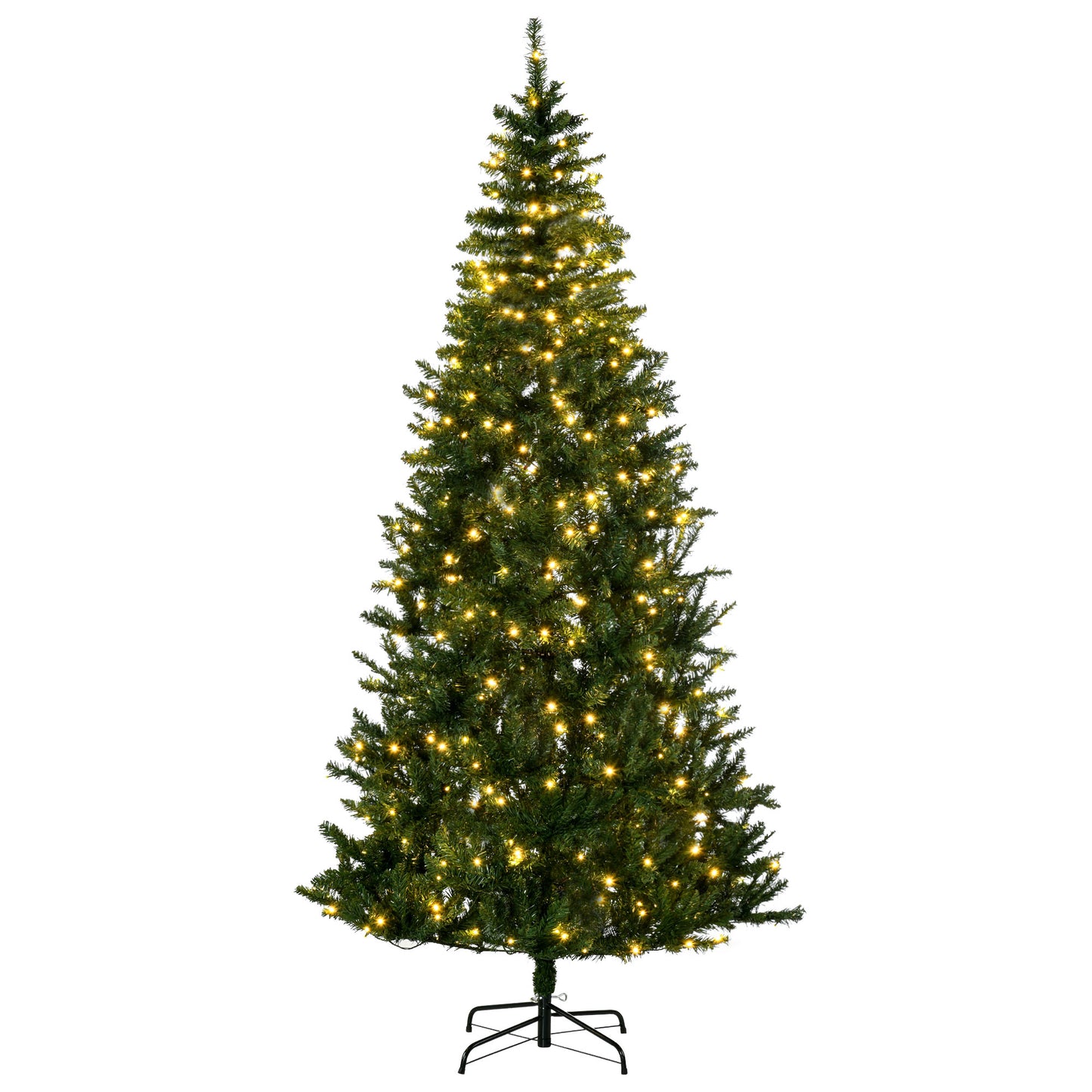 7.5 Feet Prelit Artificial Christmas Tree Warm White LED Light Holiday Home Xmas Decoration, Green Pre Lit Christmas Trees   at Gallery Canada