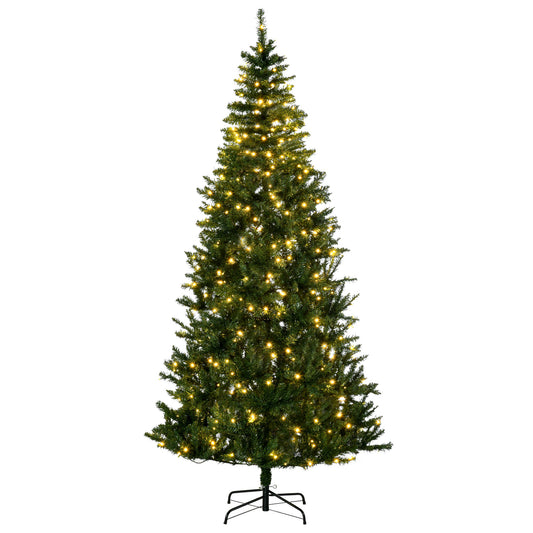 7.5 Feet Prelit Artificial Christmas Tree Warm White LED Light Holiday Home Xmas Decoration, Green Pre Lit Christmas Trees Green  at Gallery Canada