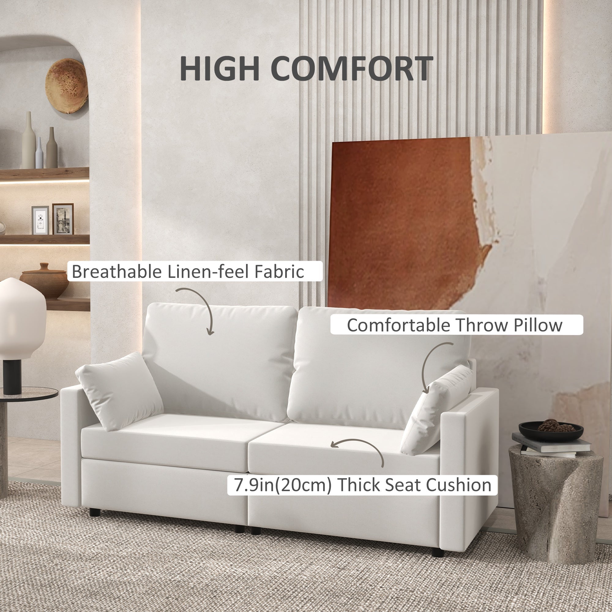 Modern 3 Seater Sofa, 77