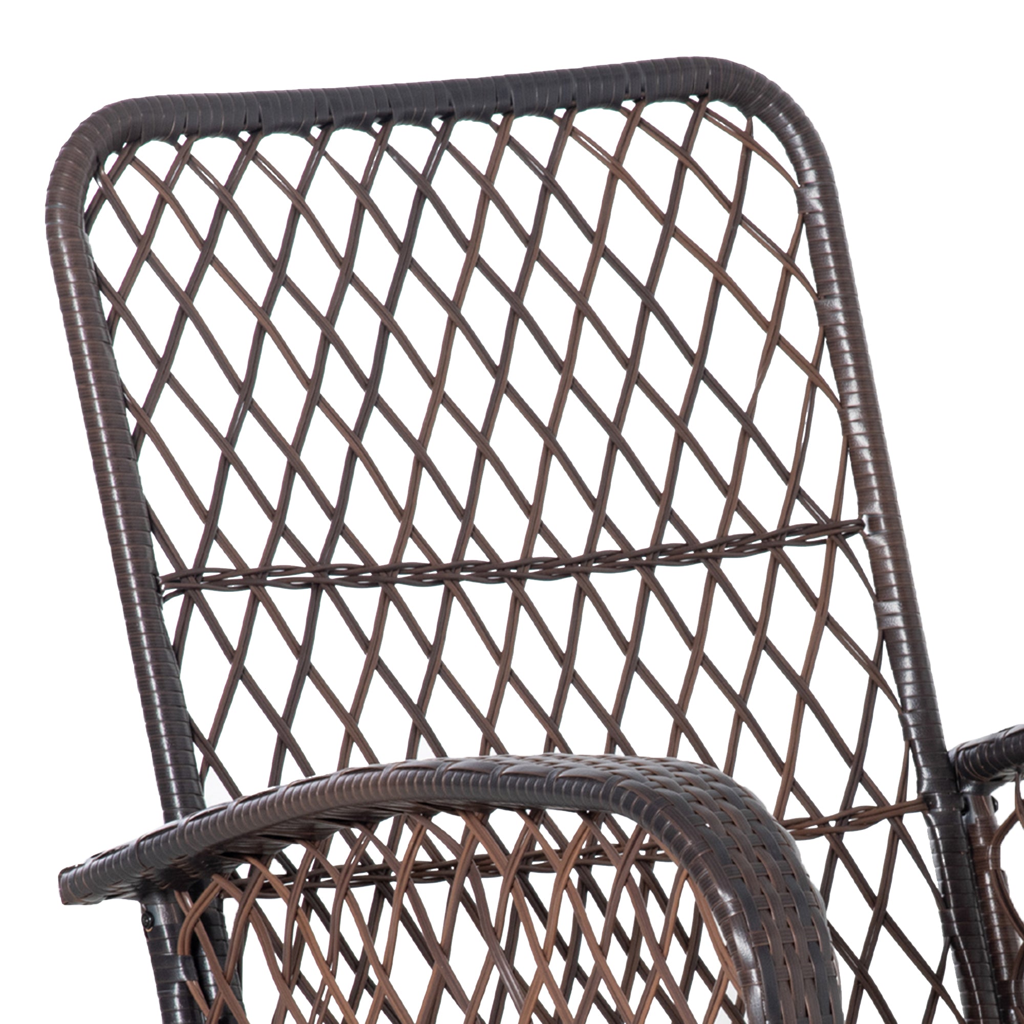 Rattan Rocking Chair, Outdoor Wicker Patio Rocker Chair Furniture with Thick Cushions, for Garden Backyard Porch, Grey Outdoor Rocking Chairs   at Gallery Canada