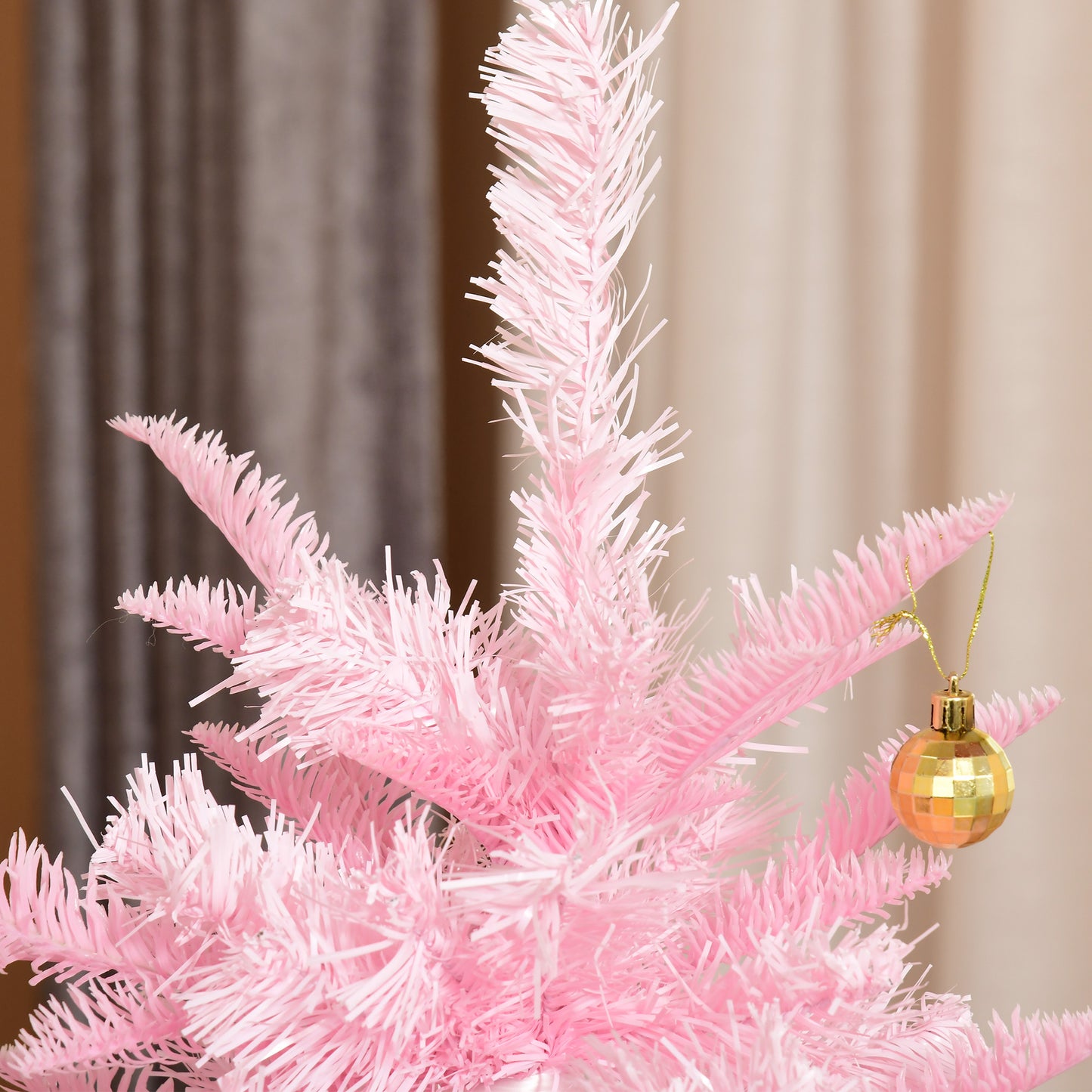 5FT Artificial Christmas Tree Holiday Xmas Tree Decoration with Automatic Open for Home Party, Pink Artificial Christmas Trees   at Gallery Canada