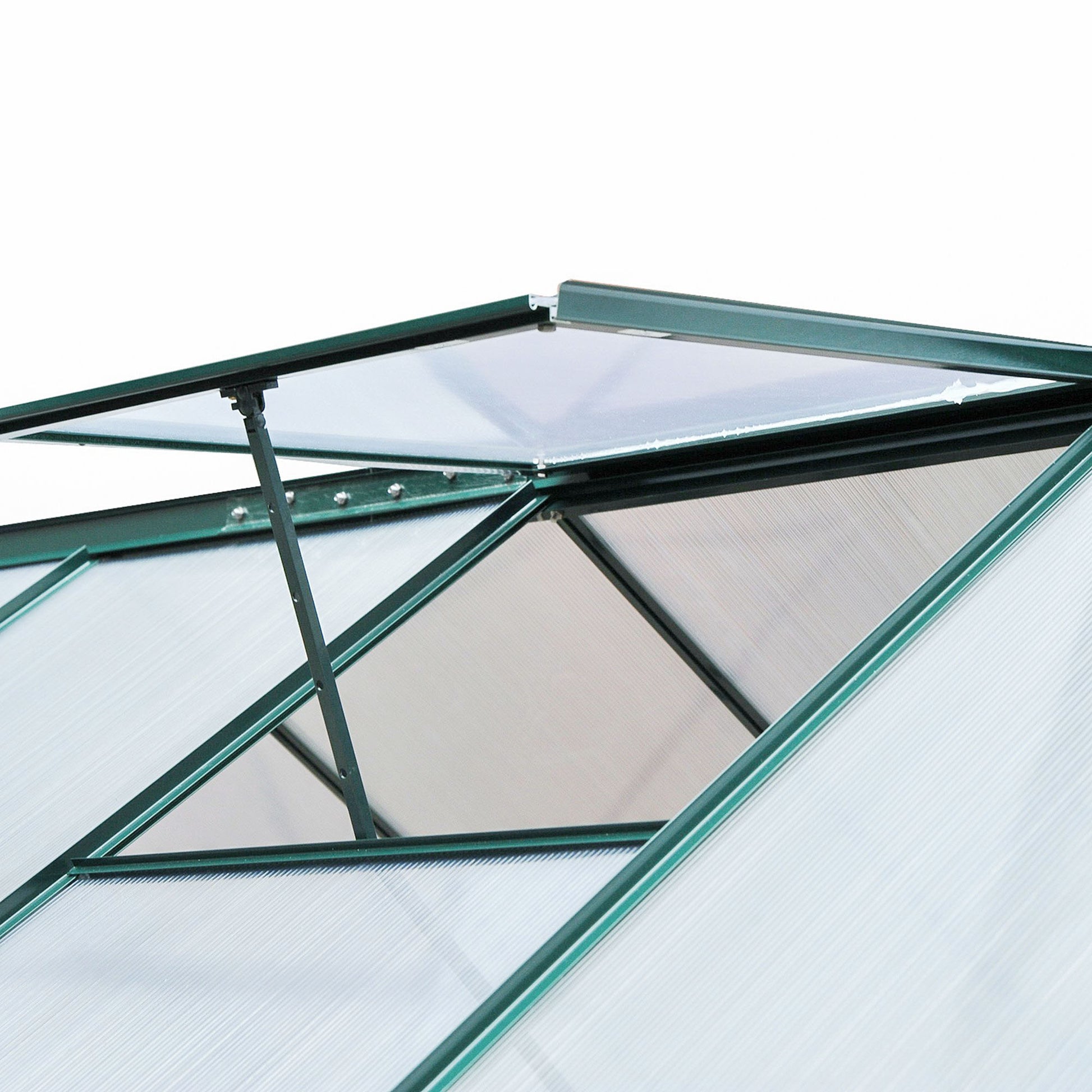 6.2' x 8.3' x 6.6' Clear Polycarbonate Greenhouse Large Walk-In Green House w/ Slide Door Walk In Greenhouses   at Gallery Canada